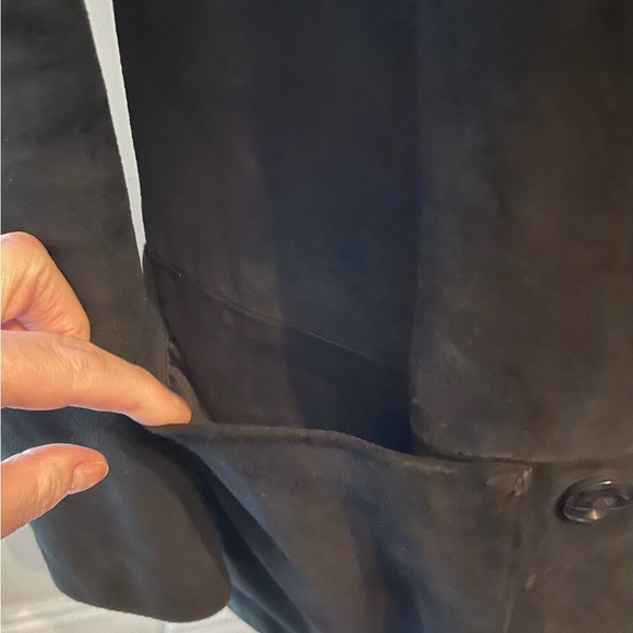 1980s Leather Attic Black Suede Blazer Jacket - Picture 5 of 14